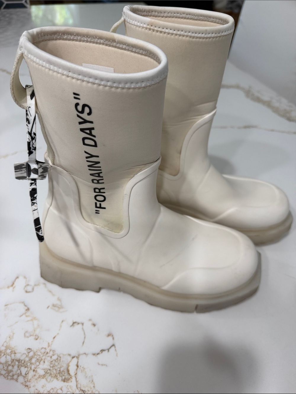 Off-White For Rainy Days Rubber Boots 2013 ZipTie | 40